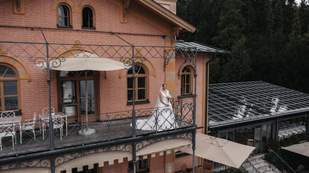 Drohnenaufnahme einer Hochzeit, Hochzeitsfotograf und Videograf Patrick Barl